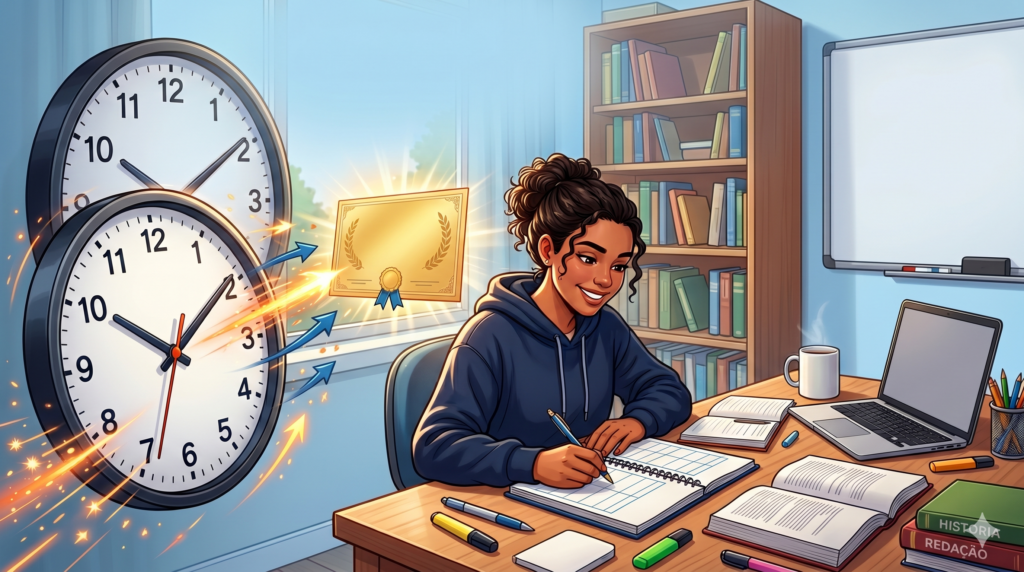 Organizar o tempo é acelerar a aprovação!